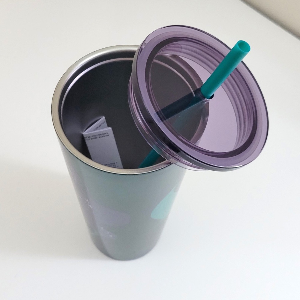 Starbucks 2025 Metallic Green Purple Mermaid Siren Stainless Tumbler 24oz Cup - Picture 5 of 6